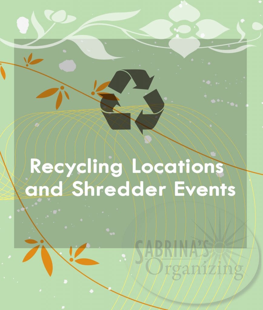 Recycling Locations and Shredder Events 2016