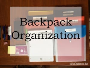 backpack organization