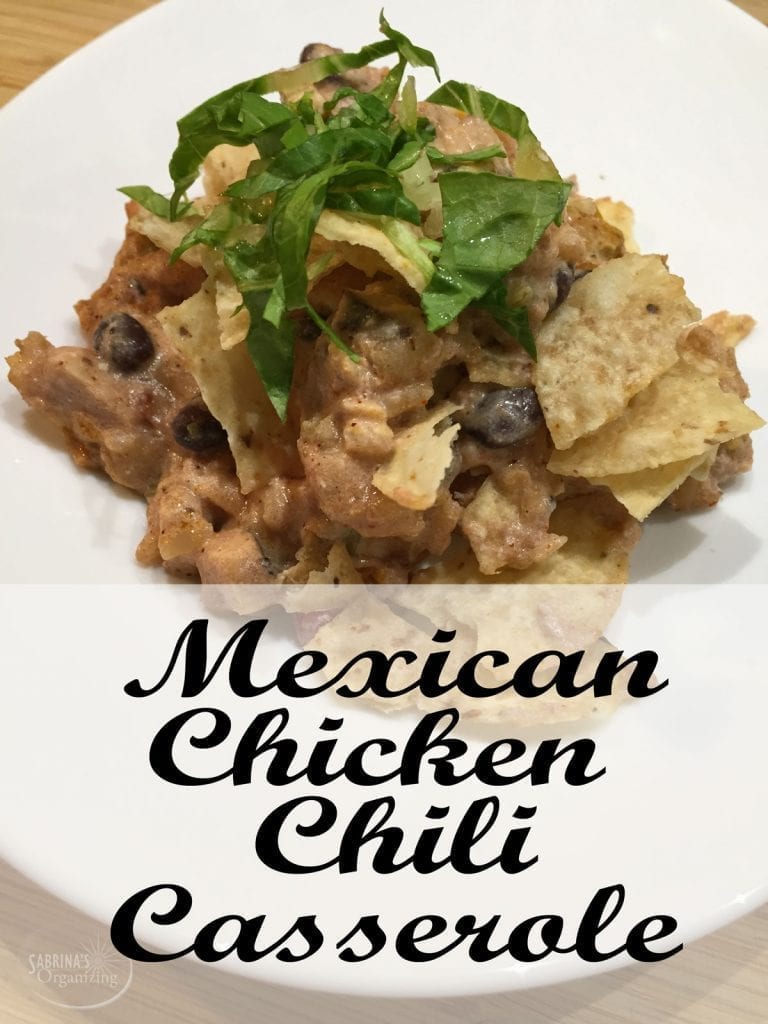 Mexican Chicken Chili Casserole Freezer Meal | Sabrina's Organizing