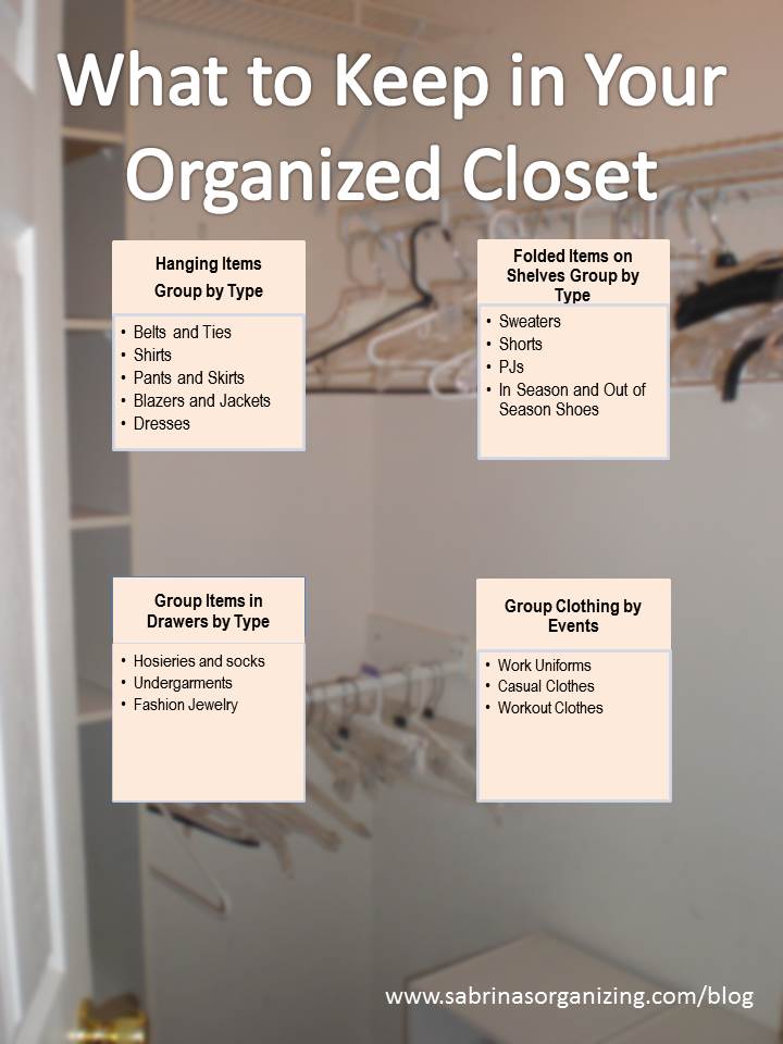 what to keep in your organized closet