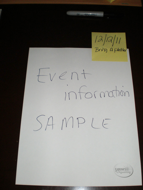 Sticky Note Date Method for activities