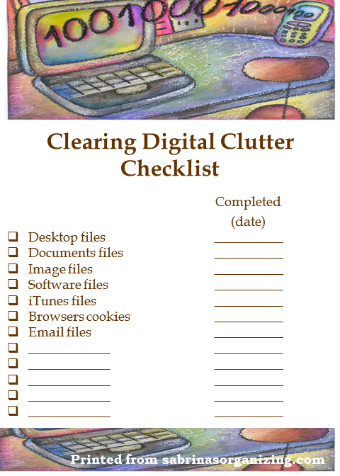 Clearing Digital Files - Tips to clear the Digital Clutter