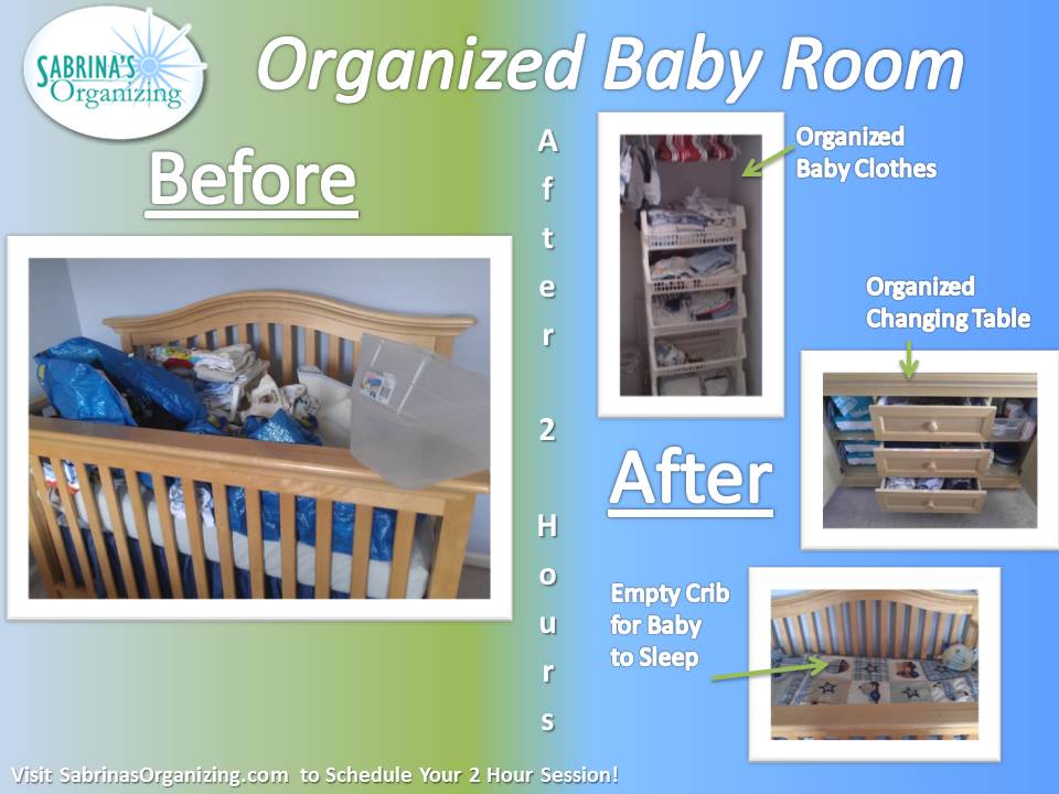 Before and After Baby Room Organized