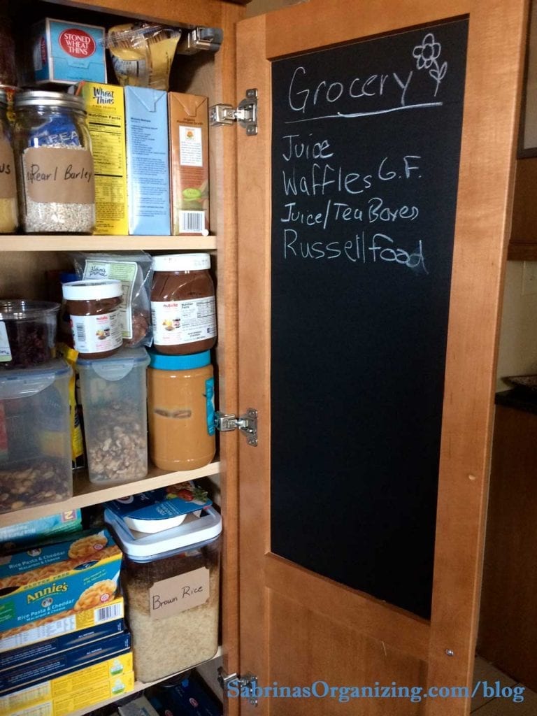 Chalkboard Contact Paper to use inside pantry cabinets doors