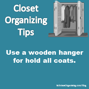 Use a wooden hanger for hold all coats.
