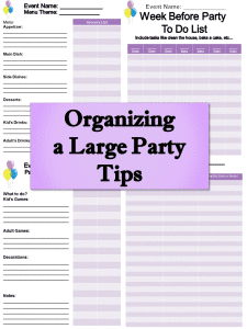 Organizing a Large Party Tips