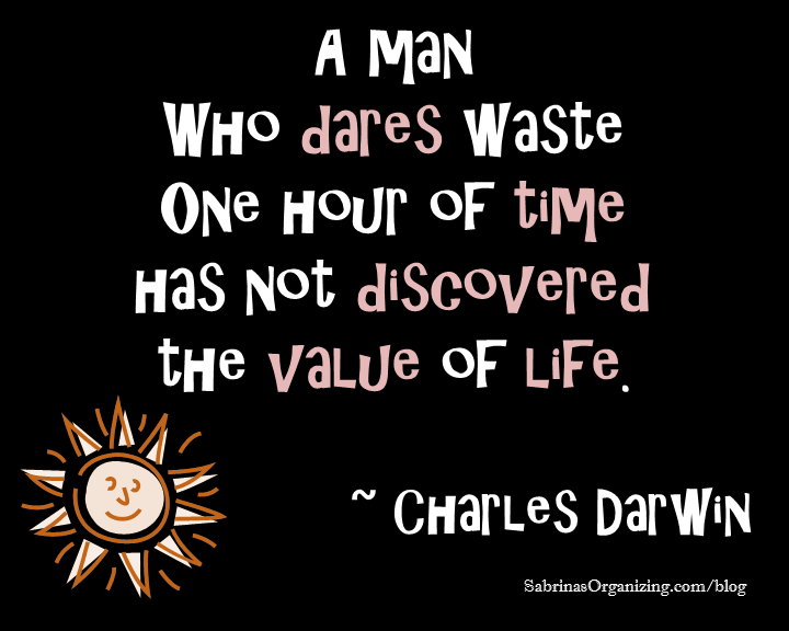 A man who dares waste one hour of time...