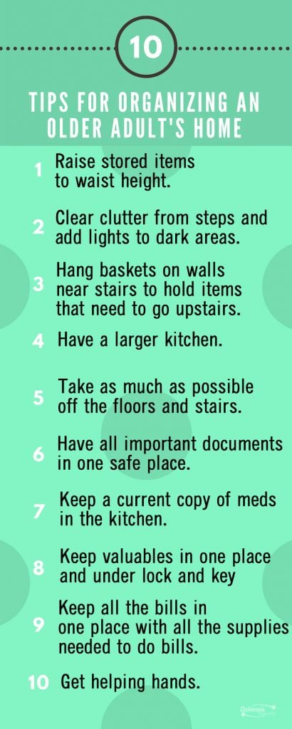 10 Tips for Organizing An Older Adult's Home