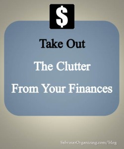 take out clutter from finance