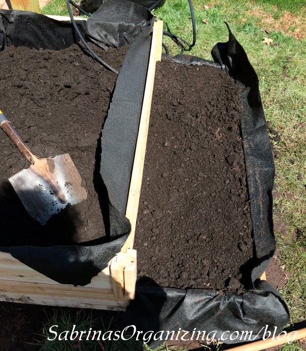 filling the areas with soil
