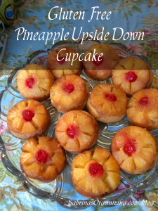 gluten free pineapple upside cupcake