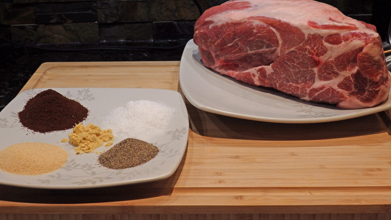 ingredients for rub on pulled pork
