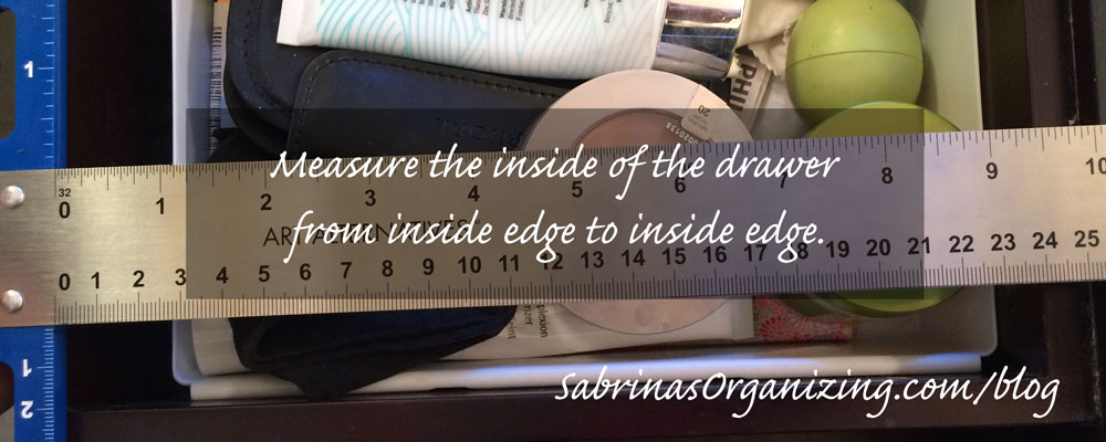 measure the inside of the drawer