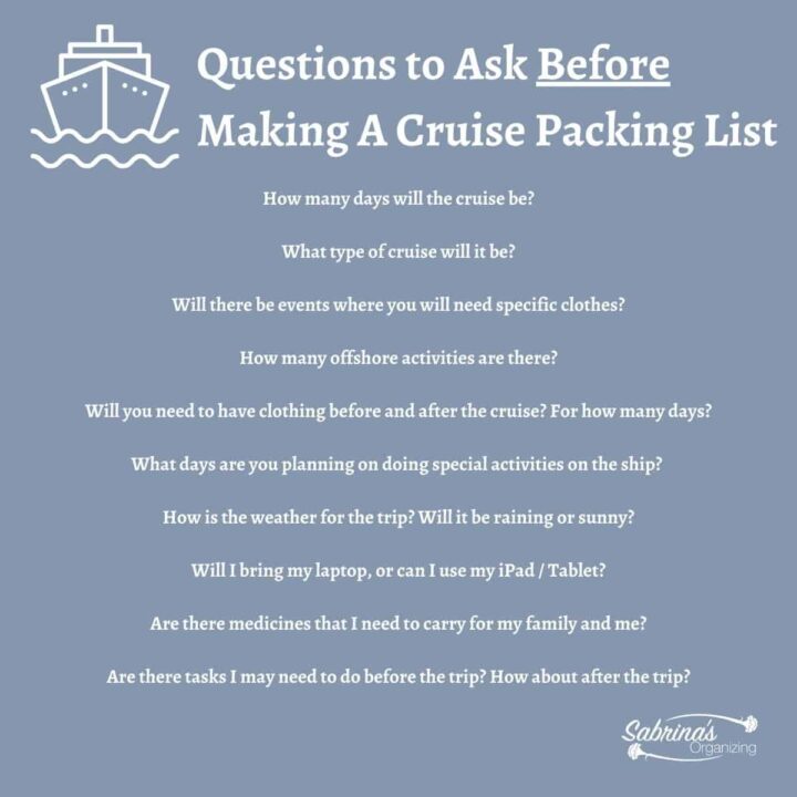Questions to Ask Before Making a Cruise Packing List
