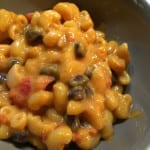 Taco mac and cheese with beans and tomatoes