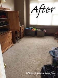 after organizing bedroom