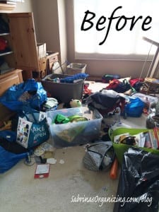 before organizing bedroom