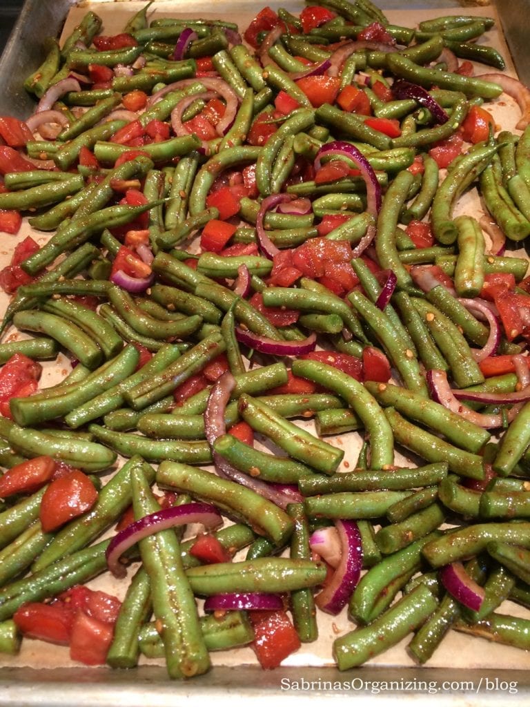 green beans mix before cooking