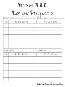 large projects checklist