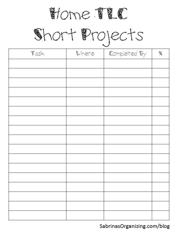 short projects checklist