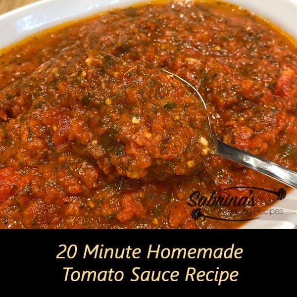 20 minutes tomato sauce recipe square
