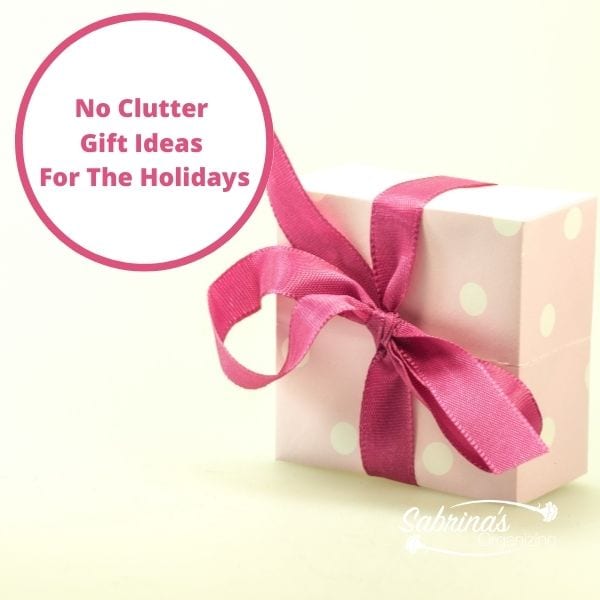 No clutter gift ideas for the holidays - square image