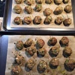 cooked broccoli rabe meatballs