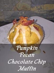 pumpkin pecan chocolate chip muffin