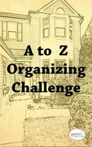 A to Z organizing challenge