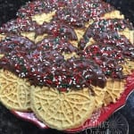 Chocolate covered Pizzelles