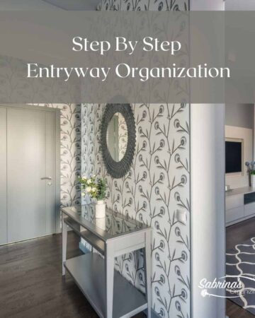 Step by step entryway organization - square image