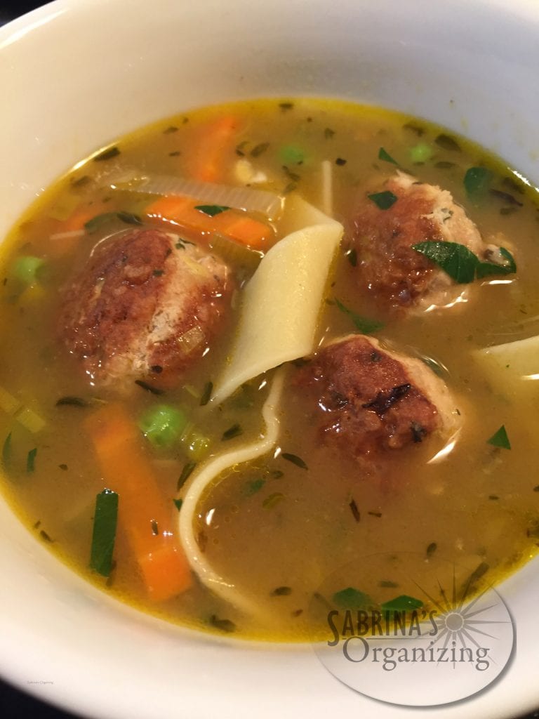 Turkey Meatballs with Egg Noodles Soup Recipe | Sabrinas Organizing