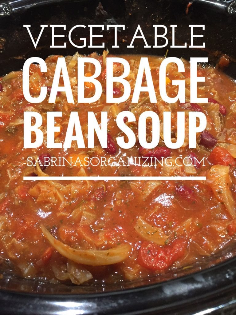 vegetable cabbage bean soup | Sabrina's Organizing
