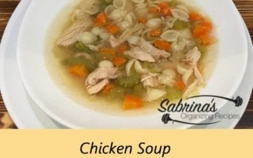 Chicken Soup with Shells and Vegetables Recipe - Square image