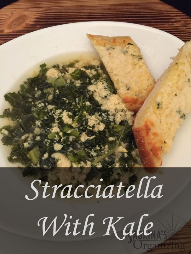 Stracciatella With Kale Soup Recipe| Sabrina's Organizign