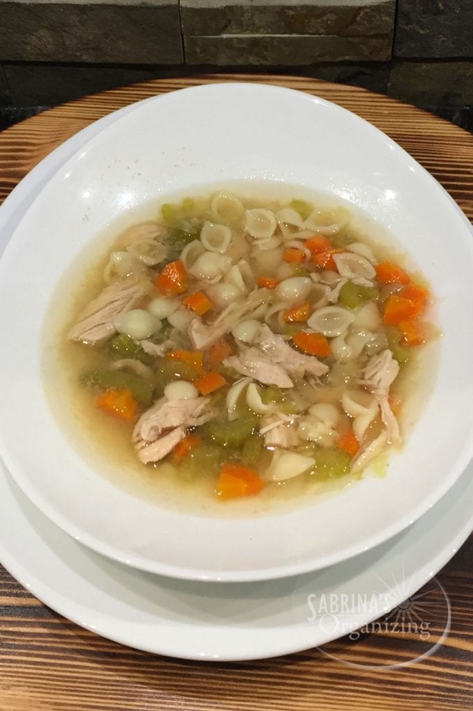 Chicken Soup with Shells and Vegetables | Sabrina's Organizing #slowcooker #soup