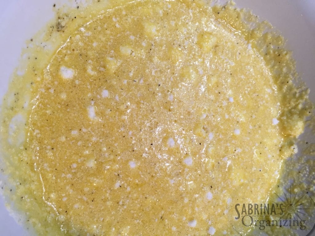 mixed cheese and egg mixture | Sabrina's Organizing