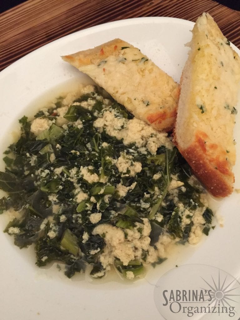 Italian egg drop soup with kale | Sabrina's Organizing