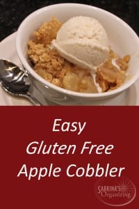 Easy Gluten Free Apple Cobbler | Sabrina's Organizing #recipe #dessert