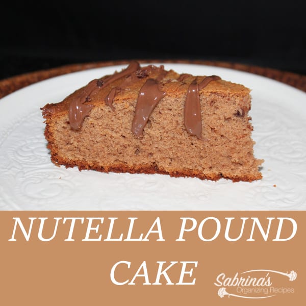 Nutella Pound Cake Recipe - square image
