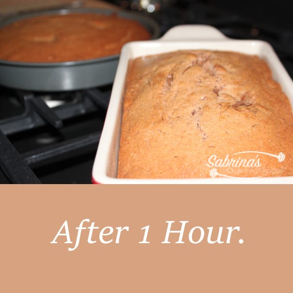 Nutella Pound Cake Recipe - after one hour