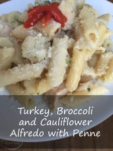 Turkey, Broccoli and Cauliflower Alfredo with Penne