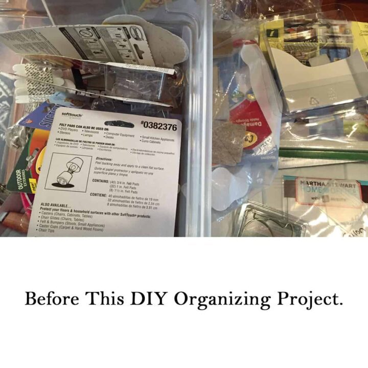 Before this DIY organizing project.