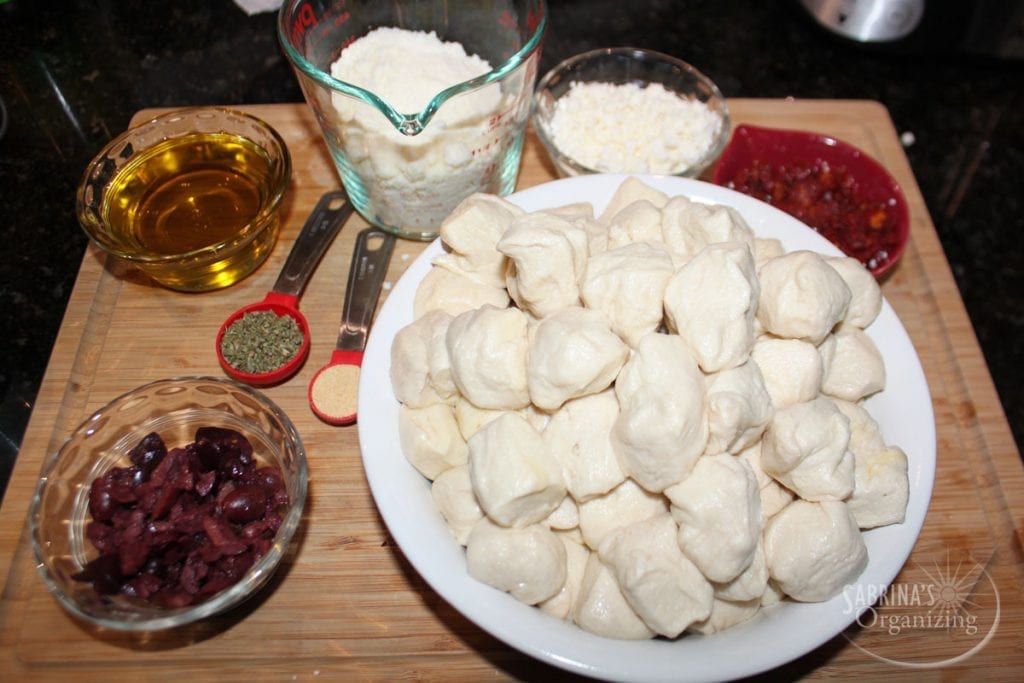 ingredients for greek monkey bread | Sabrina's Organizing #recipe