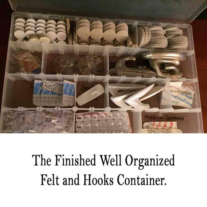 The Finished Well Organized Felt and Hooks Container - Square image