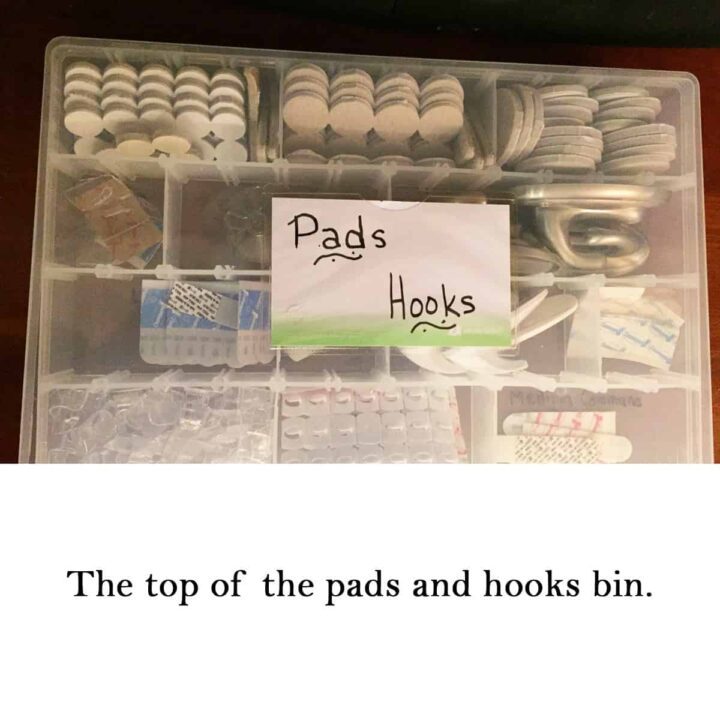 The Top of the Pads and Hooks Bin