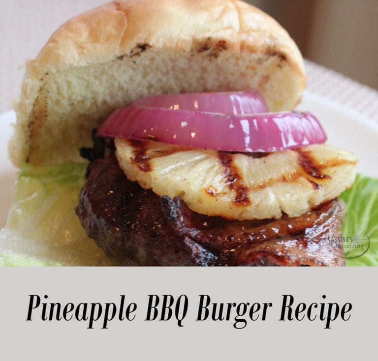 Pineapple BBQ Burger Recipe Sabrinas Organizing