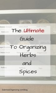The Ultimate Guide To Organizing Herbs and Spices