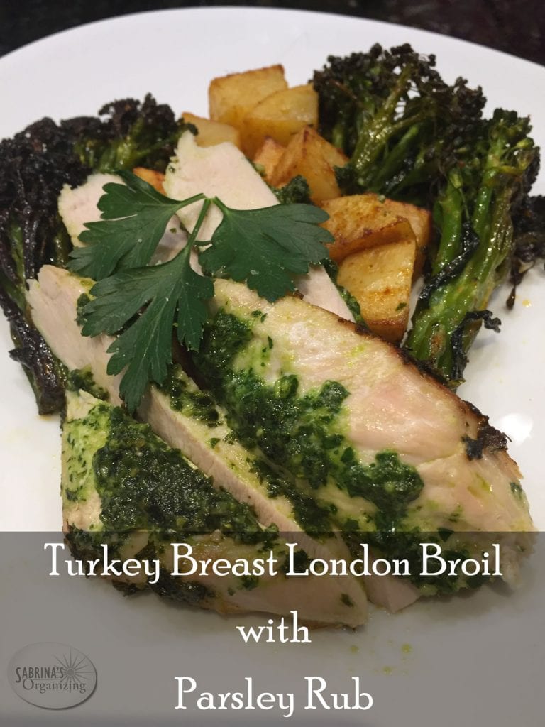 Turkey Breast London Broil with parsley rub