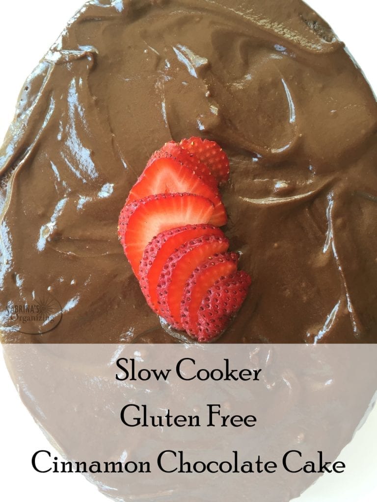Slow Cooker Gluten Free Cinnamon Chocolate Cake Sabrinas Organizing